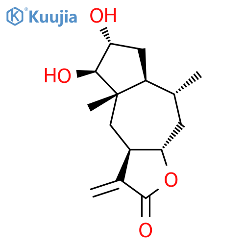 Azuleno[6,5-b]furan-2(3H)-one,decahydro-5,6-dihydroxy-4a,8-dimethyl-3-methylene-, (3aR,4aS,5R,6R,7aS,8R,9aS)- structure