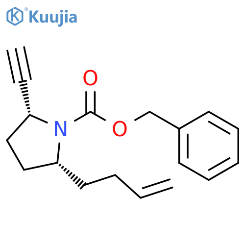 (2R,5R)-Benzyl 2-(But-3-en-1-yl)-5-ethynylpyrrolidine-1-carboxylate structure