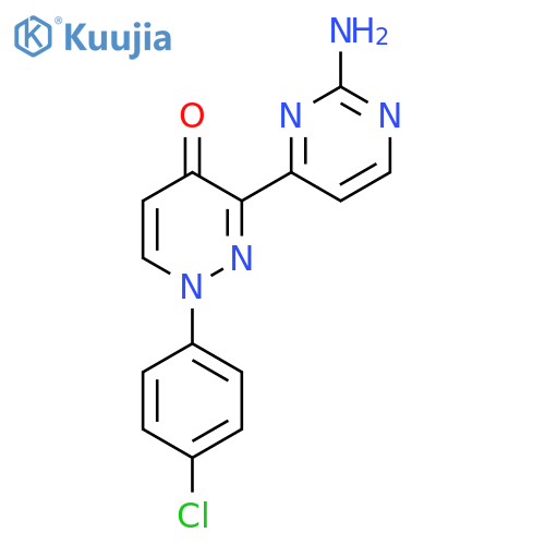 3-(2-Aminopyrimidin-4-yl)-1-(4-chlorophenyl)-1,4-dihydropyridazin-4-one structure