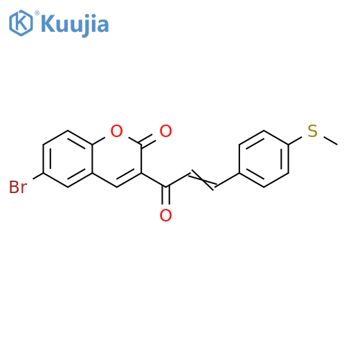 6-bromo-3-(2E)-3-4-(methylsulfanyl)phenylprop-2-enoyl-2H-chromen-2-one structure