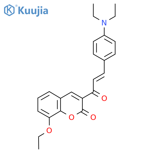 3-[(2E)-3-[4-(diethylamino)phenyl]prop-2-enoyl]-8-ethoxy-2H-chromen-2-one structure