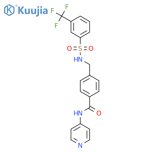 N-(pyridin-4-yl)-4-{3-(trifluoromethyl)benzenesulfonamidomethyl}benzamide structure