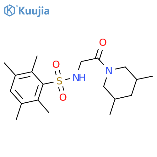 N-2-(3,5-dimethylpiperidin-1-yl)-2-oxoethyl-2,3,5,6-tetramethylbenzene-1-sulfonamide structure