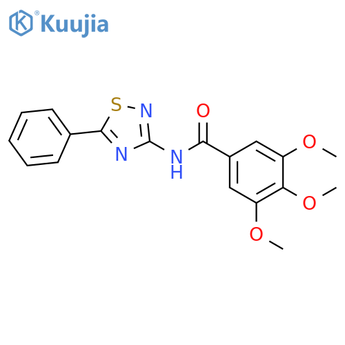 3,4,5-Trimethoxy-N-(5-phenyl-1,2,4-thiadiazol-3-yl)benzamide structure