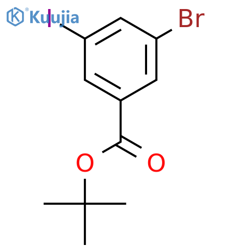 Benzoic acid, 3-bromo-5-iodo-, 1,1-dimethylethyl ester structure