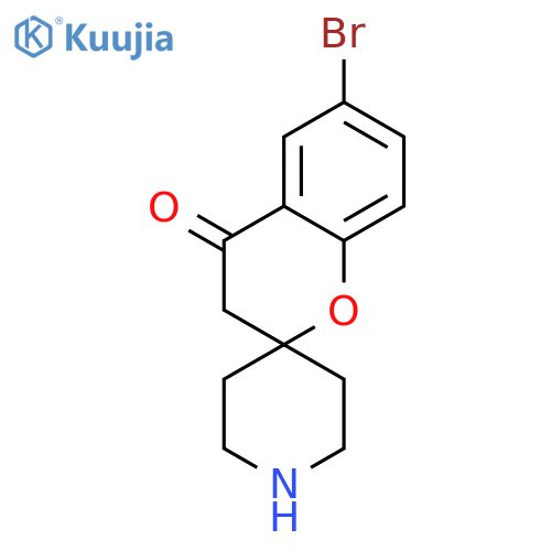 6-bromo-3,4-dihydrospiro[1-benzopyran-2,4'-piperidin]-4-one structure