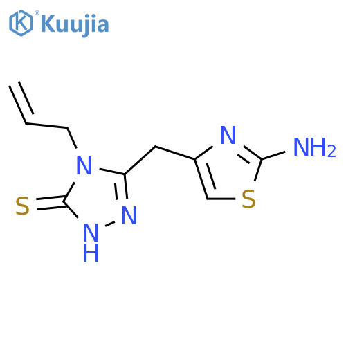 3-(2-amino-1,3-thiazol-4-yl)methyl-4-(prop-2-en-1-yl)-4,5-dihydro-1H-1,2,4-triazole-5-thione structure