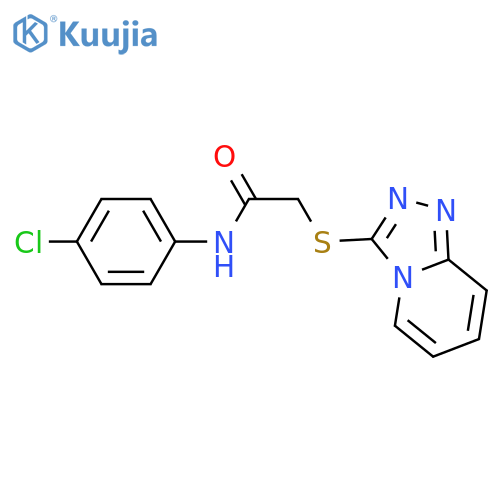 N-(4-chlorophenyl)-2-{1,2,4triazolo4,3-apyridin-3-ylsulfanyl}acetamide structure