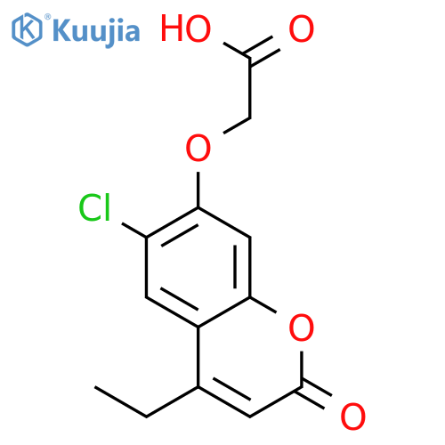 (6-Chloro-4-ethyl-2-oxo-2H-chromen-7-yl)oxyacetic Acid structure