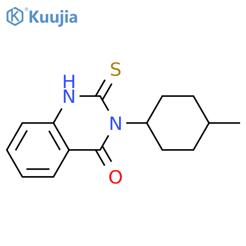 3-(4-methylcyclohexyl)-2-sulfanylidene-1,2,3,4-tetrahydroquinazolin-4-one structure