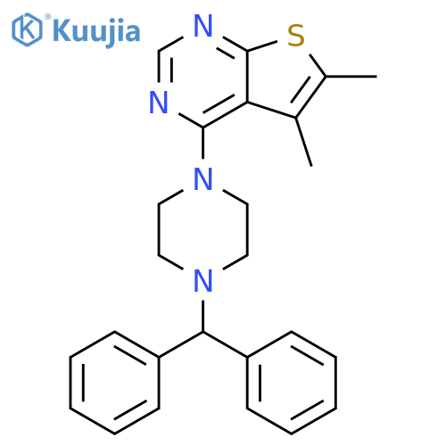 1-{5,6-dimethylthieno2,3-dpyrimidin-4-yl}-4-(diphenylmethyl)piperazine structure