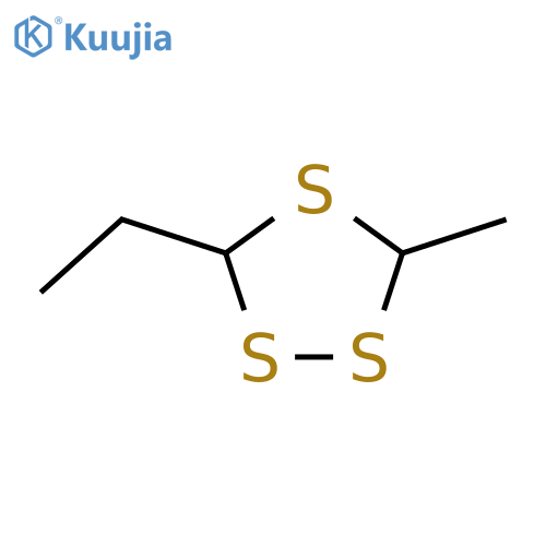 1,2,4-Trithiolane, 3-ethyl-5-methyl-, cis- structure