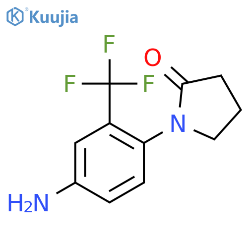 1-4-amino-2-(trifluoromethyl)phenylpyrrolidin-2-one structure