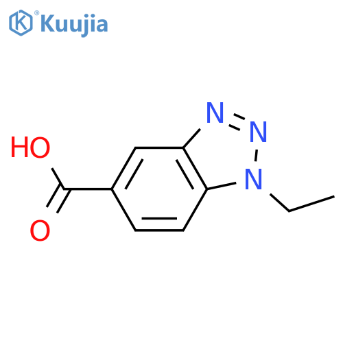 1-ethyl-1H-1,2,3-benzotriazole-5-carboxylic acid structure