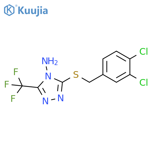 3-{[(3,4-dichlorophenyl)methyl]sulfanyl}-5-(trifluoromethyl)-4H-1,2,4-triazol-4-amine structure