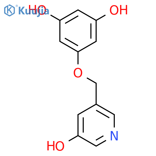 1,3-Benzenediol, 5-[(5-hydroxy-3-pyridinyl)methoxy]- structure