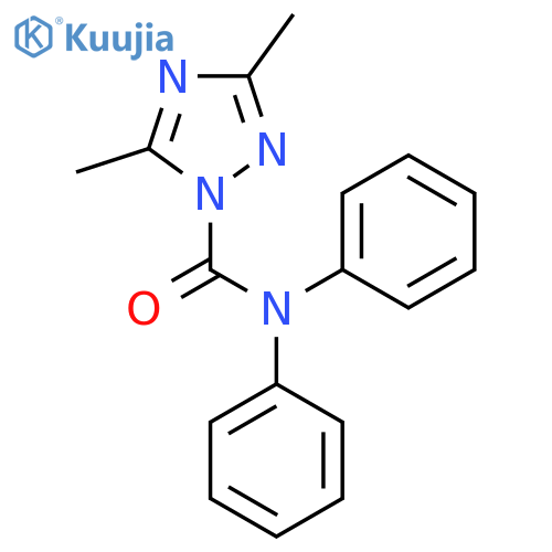 3,5-dimethyl-N,N-diphenyl-1H-1,2,4-triazole-1-carboxamide structure