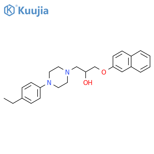 1-4-(4-ethylphenyl)piperazin-1-yl-3-(naphthalen-2-yloxy)propan-2-ol structure