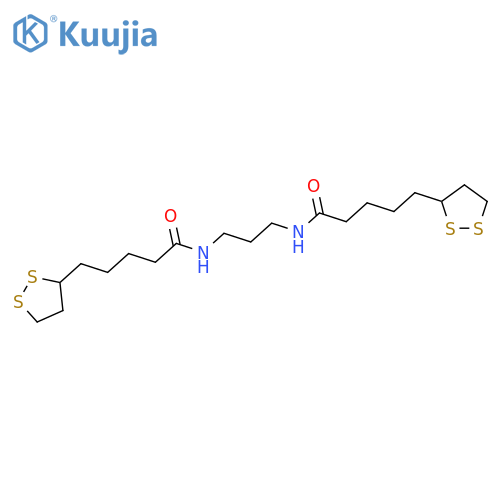 5-(dithiolan-3-yl)-N-[3-[5-(dithiolan-3-yl)pentanoylamino]propyl]pentanamide structure