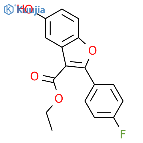 ethyl 2-(4-fluorophenyl)-5-hydroxybenzofuran-3-carboxylate structure