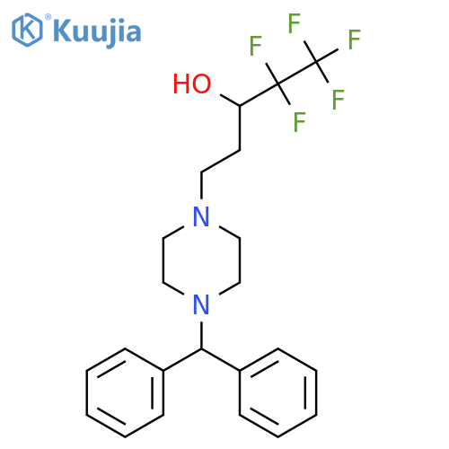 5-[4-(Diphenylmethyl)piperazin-1-yl]-1,1,1,2,2-pentafluoropentan-3-ol structure