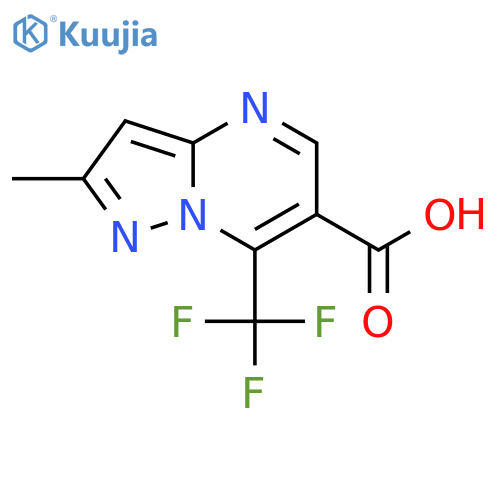 2-METHYL-7-(TRIFLUOROMETHYL)PYRAZOLO[1,5-A]PYRIMIDINE-6-CARBOXYLIC ACID structure