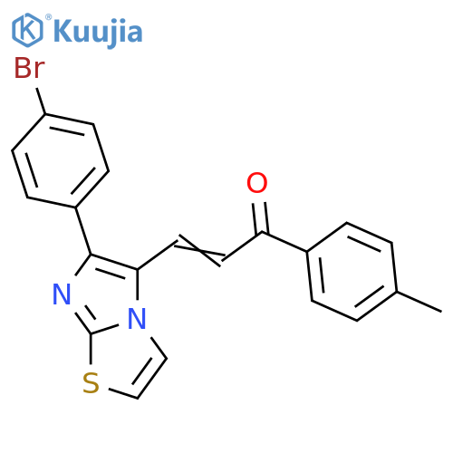 (E)-3-[6-(4-BROMOPHENYL)IMIDAZO[2,1-B][1,3]THIAZOL-5-YL]-1-(4-METHYLPHENYL)-2-PROPEN-1-ONE structure