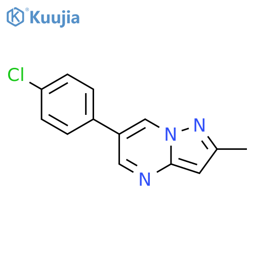 Pyrazolo[1,5-a]pyrimidine, 6-(4-chlorophenyl)-2-methyl- structure