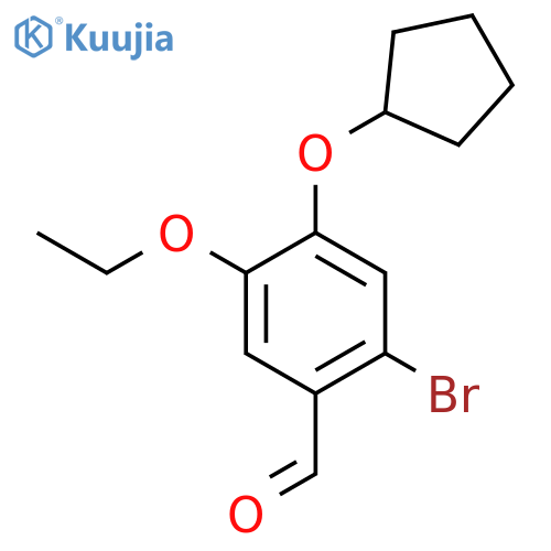 2-Bromo-4-(cyclopentyloxy)-5-ethoxybenzaldehyde structure