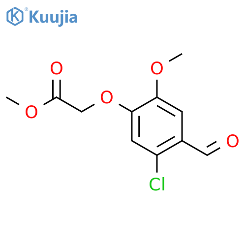 (5-Chloro-4-formyl-2-methoxy-phenoxy)-acetic acid methyl ester structure