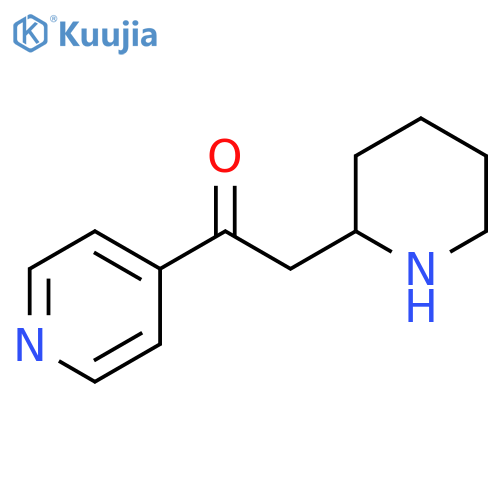 2-(Piperidin-2-yl)-1-(pyridin-4-yl)ethan-1-one structure