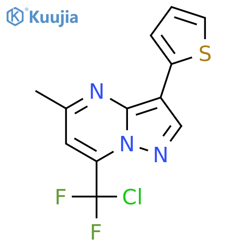 7-[CHLORO(DIFLUORO)METHYL]-5-METHYL-3-(2-THIENYL)PYRAZOLO[1,5-A]PYRIMIDINE structure