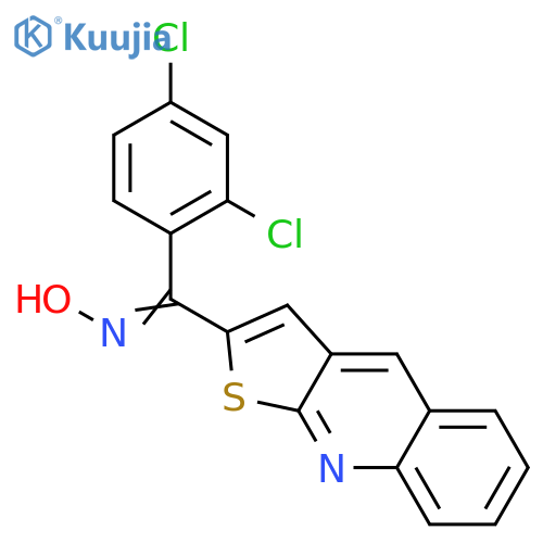 (2,4-DICHLOROPHENYL)(THIENO[2,3-B]QUINOLIN-2-YL)METHANONE OXIME structure