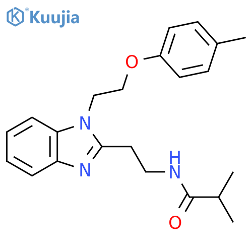 2-methyl-N-(2-{1-2-(4-methylphenoxy)ethyl-1H-1,3-benzodiazol-2-yl}ethyl)propanamide structure