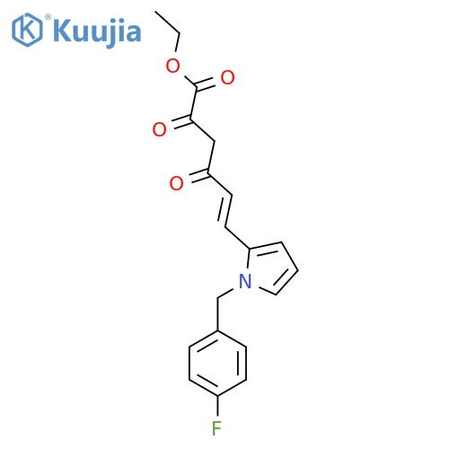 5-Hexenoic acid,6-[1-[(4-fluorophenyl)methyl]-1H-pyrrol-2-yl]-2,4-dioxo-, ethyl ester structure