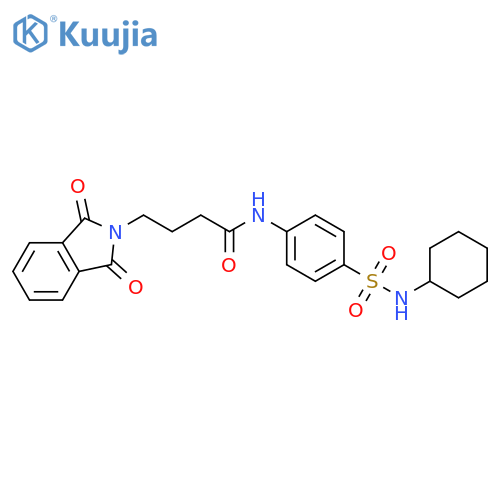 N-4-(cyclohexylsulfamoyl)phenyl-4-(1,3-dioxo-2,3-dihydro-1H-isoindol-2-yl)butanamide structure