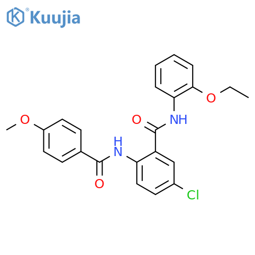 5-chloro-N-(2-ethoxyphenyl)-2-[(4-methoxybenzoyl)amino]benzamide structure