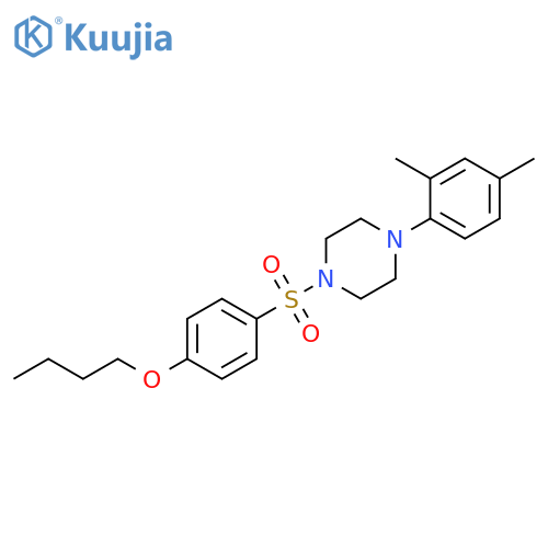 1-(4-butoxybenzenesulfonyl)-4-(2,4-dimethylphenyl)piperazine structure