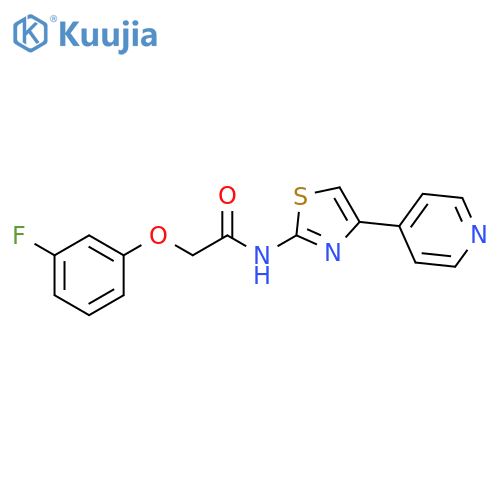 2-(3-fluorophenoxy)-N-4-(pyridin-4-yl)-1,3-thiazol-2-ylacetamide structure