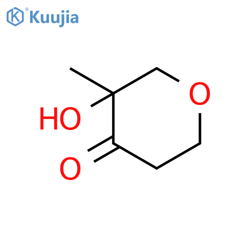 3-hydroxy-3-methyloxan-4-one structure
