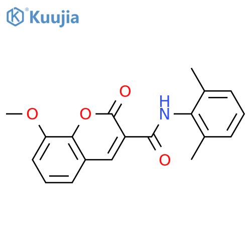 N-(2,6-dimethylphenyl)-8-methoxy-2-oxo-2H-chromene-3-carboxamide structure