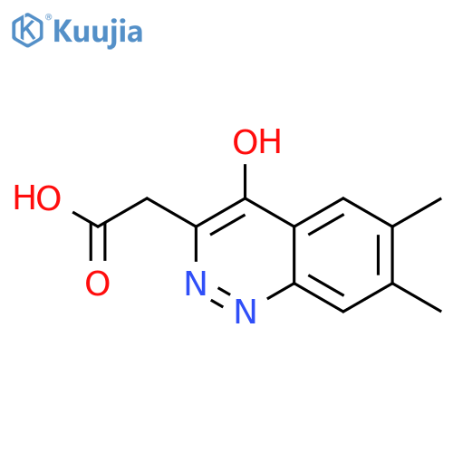 4-hydroxy-6,7-dimethyl-3-Cinnolineacetic acid structure