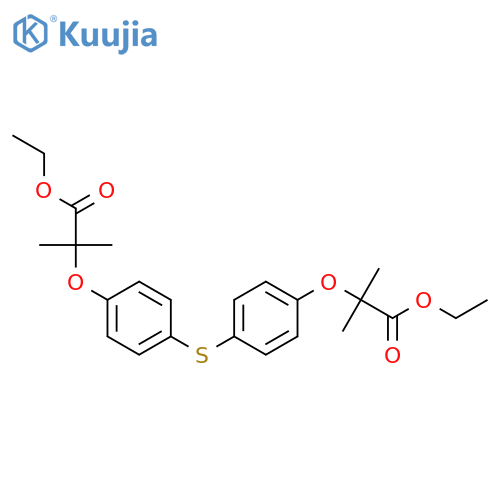 diethyl 2,2'-[sulfanediylbis(benzene-4,1-diyloxy)]bis(2-methylpropanoate) structure