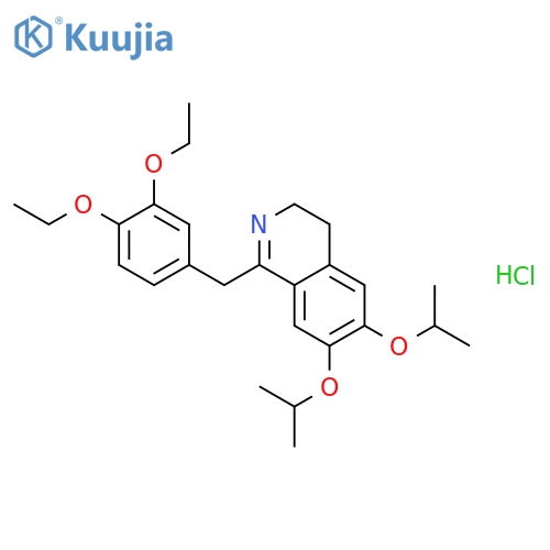 Isoquinoline,1-[(3,4-diethoxyphenyl)methyl]-3,4-dihydro-6,7-bis(1-methylethoxy)-,hydrochloride (1:1) structure