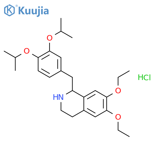 1-[3,4-bis(1-methylethoxy)benzyl]-6,7-diethoxy-1,2,3,4-tetrahydroisoquinoline hydrochloride structure