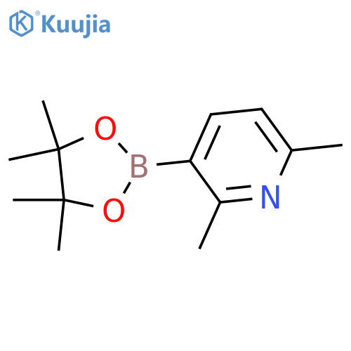 2,6-Dimethyl-3-(4,4,5,5-tetramethyl-1,3,2-dioxaborolan-2-yl)pyridine structure
