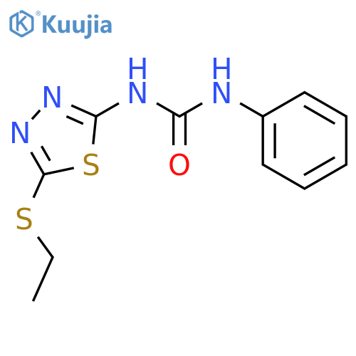 3-5-(ethylsulfanyl)-1,3,4-thiadiazol-2-yl-1-phenylurea structure