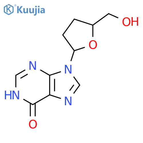 9-5-(hydroxymethyl)oxolan-2-yl-9H-purin-6-ol structure