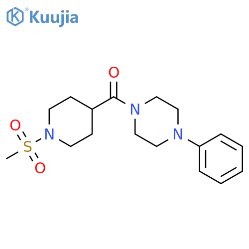 1-(1-methanesulfonylpiperidine-4-carbonyl)-4-phenylpiperazine structure