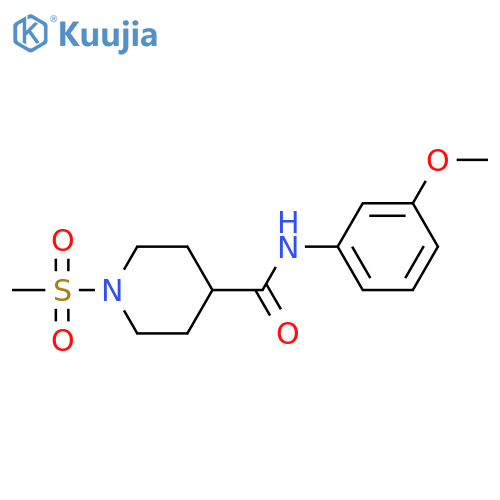 1-methanesulfonyl-N-(3-methoxyphenyl)piperidine-4-carboxamide structure